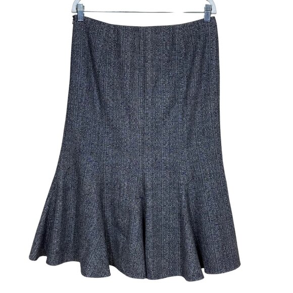 Banana Republic Flared Midi Skirt NEW Wool Tweed Medium 8/10 - Picture 2 of 9